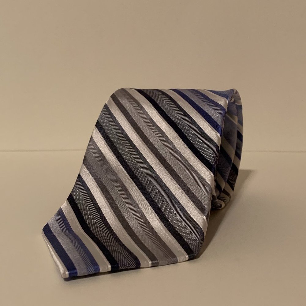 Calvin Klein Blue Striped Men's Necktie